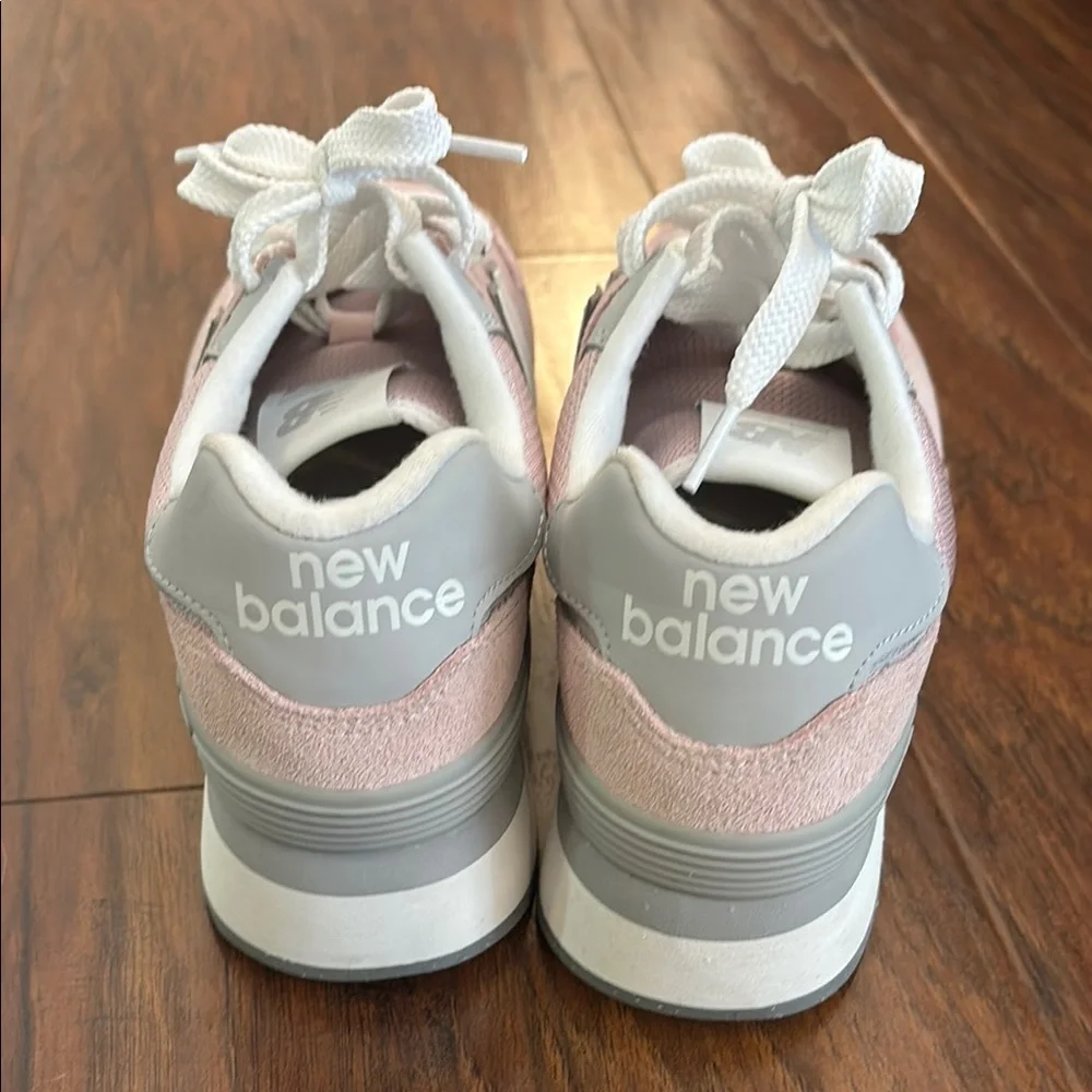 New Balance Pink, Gray and White Women’s Sneakers - Picture 3 of 7